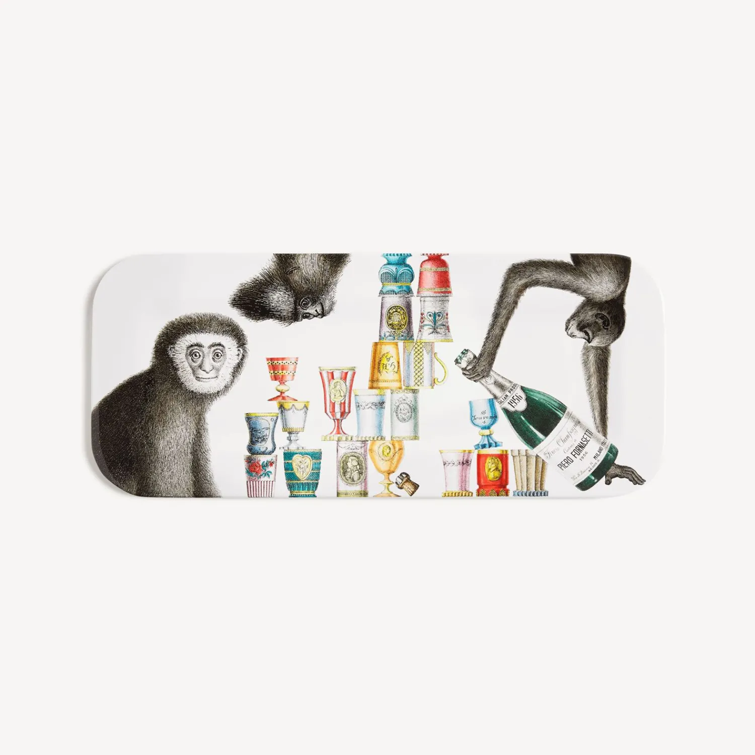 Decorative Trays And Pliants<Fornasetti Tray Scimmie Multicolour