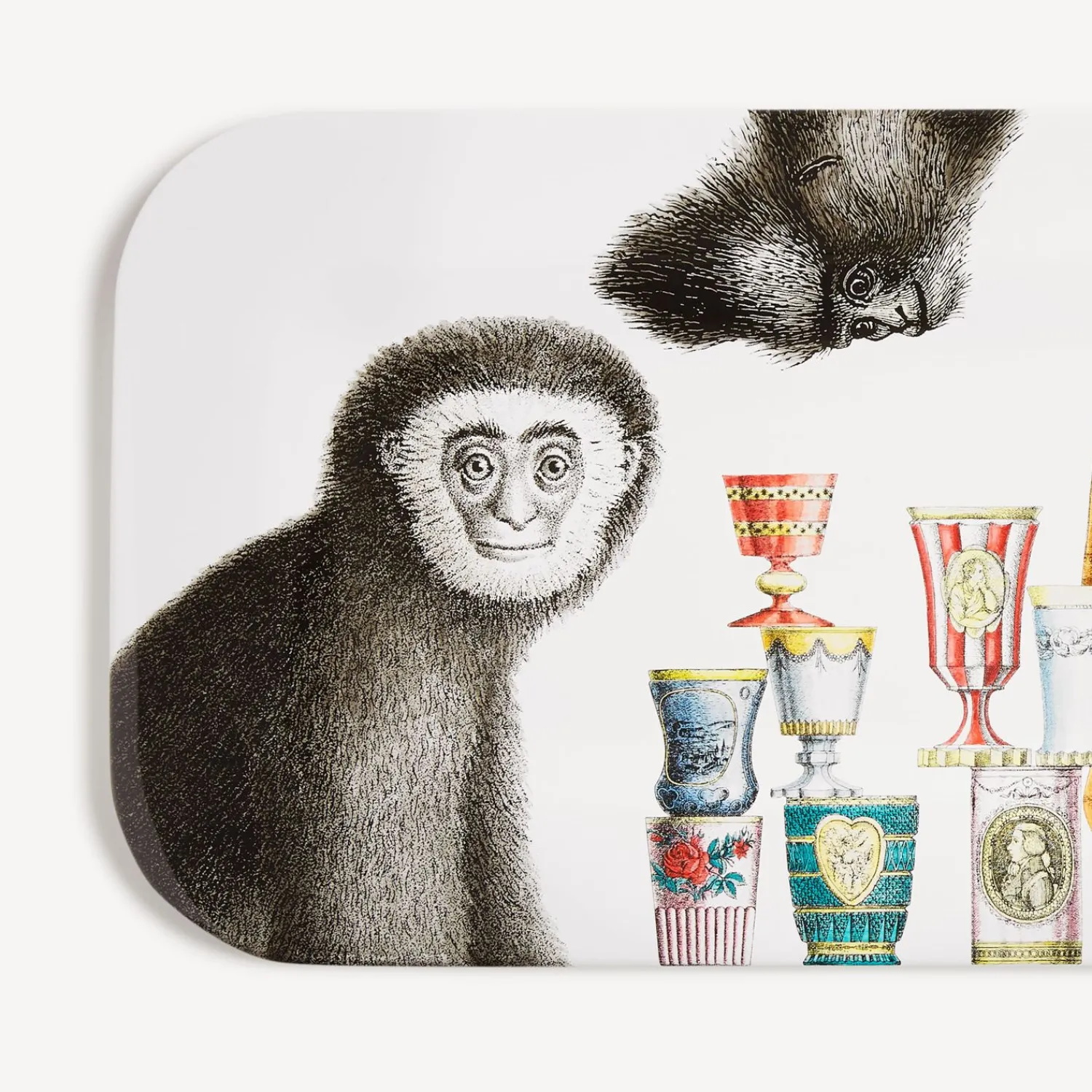 Decorative Trays And Pliants<Fornasetti Tray Scimmie Multicolour