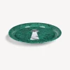 Decorative Trays And Pliants<Fornasetti Tray Serratura Su Malachite Green/White/Black