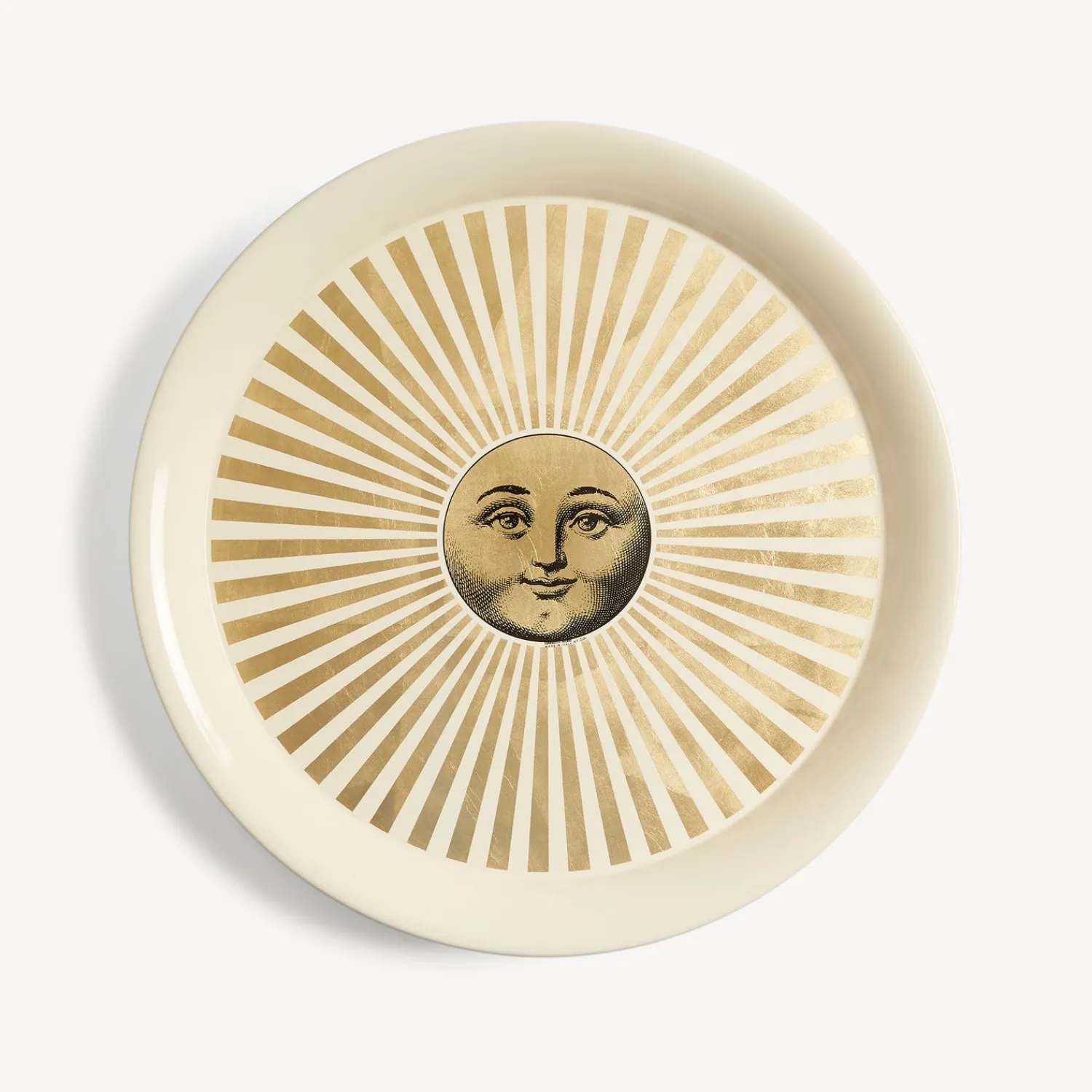 Decorative Trays And Pliants<Fornasetti Tray Sole Raggiante Gold/White