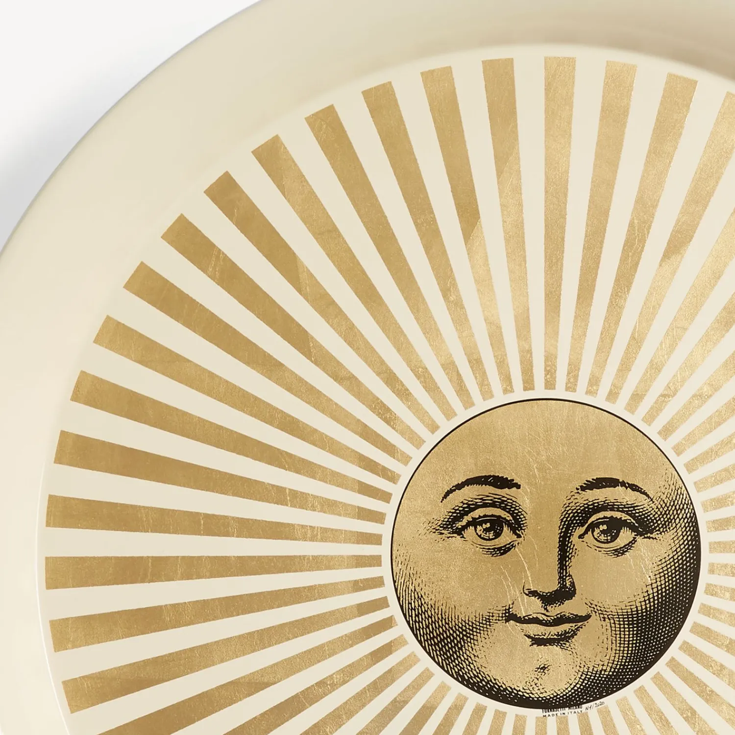 Decorative Trays And Pliants<Fornasetti Tray Sole Raggiante Gold/White
