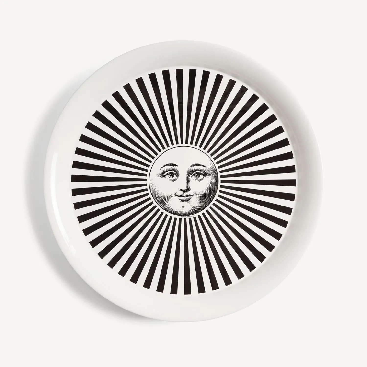 Decorative Trays And Pliants<Fornasetti Tray Sole Raggiante White/Black