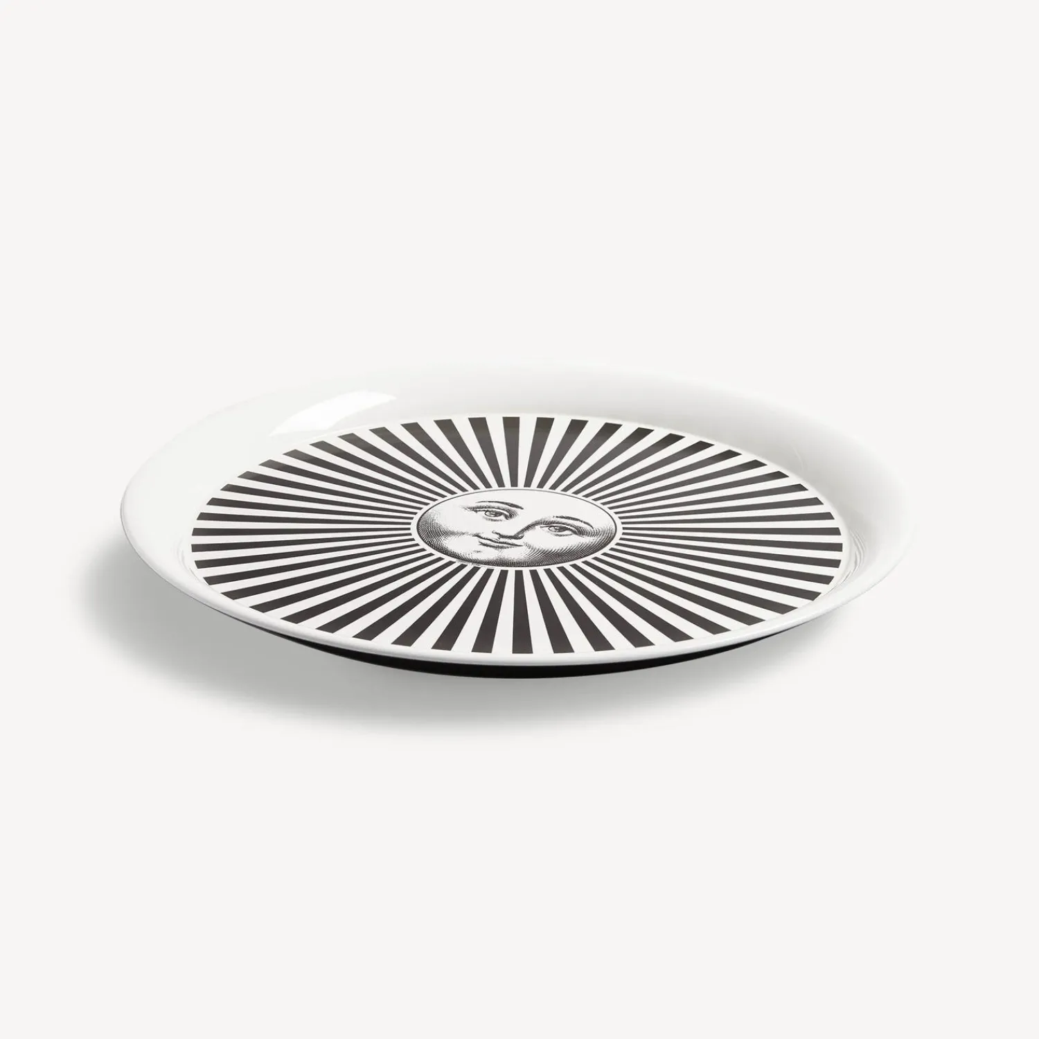 Decorative Trays And Pliants<Fornasetti Tray Sole Raggiante White/Black
