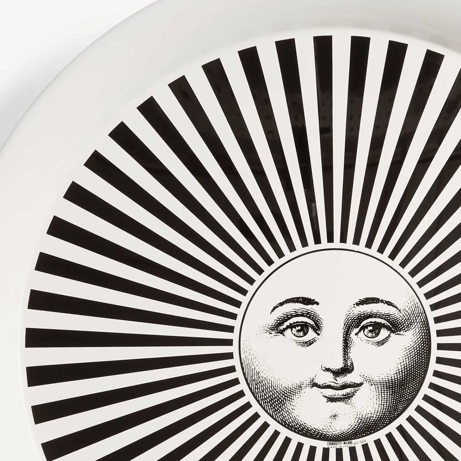 Decorative Trays And Pliants<Fornasetti Tray Sole Raggiante White/Black
