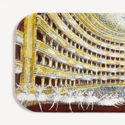 Decorative Trays And Pliants<Fornasetti Tray Teatro Alla Scala Interno Multicolour