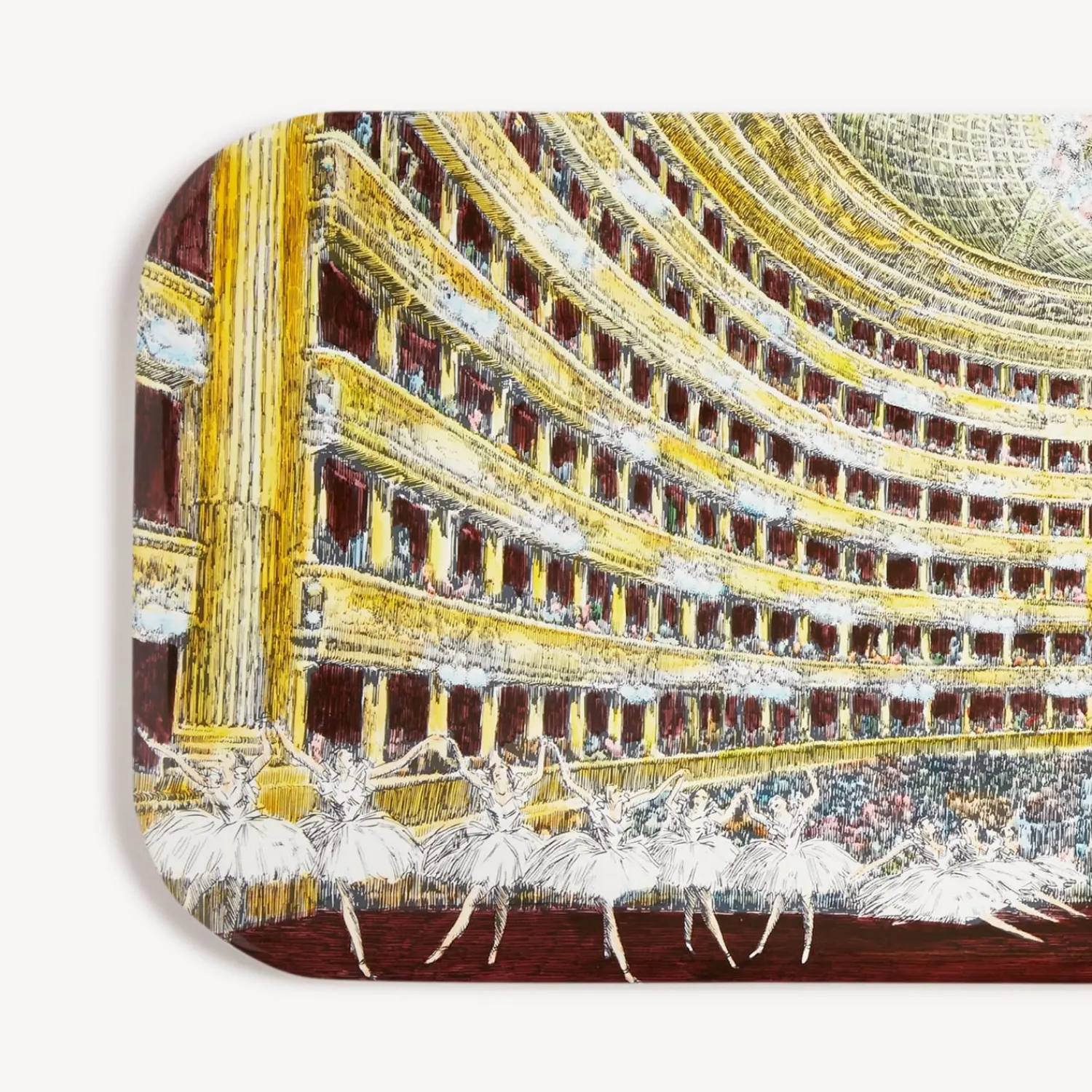 Decorative Trays And Pliants<Fornasetti Tray Teatro Alla Scala Interno Multicolour