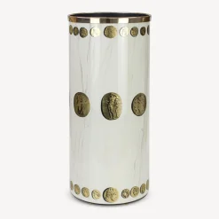 Umbrella Stands<Fornasetti Umbrella Stand Cammei Gold/Ivory