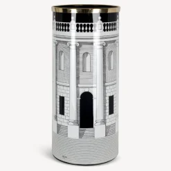 Umbrella Stands<Fornasetti Umbrella Stand Casa Con Colonne White/Black/Gold