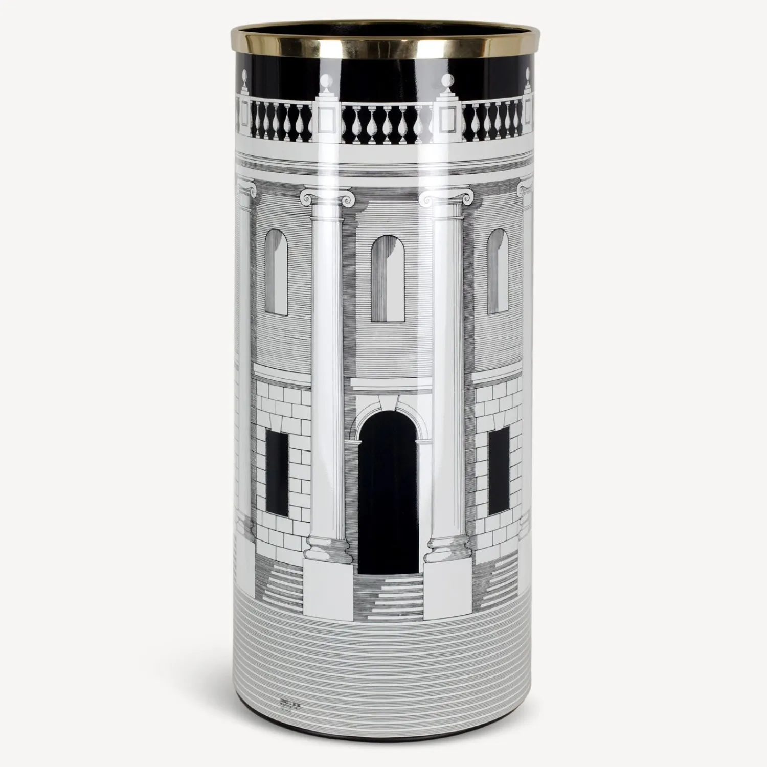 Umbrella Stands<Fornasetti Umbrella Stand Casa Con Colonne White/Black/Gold