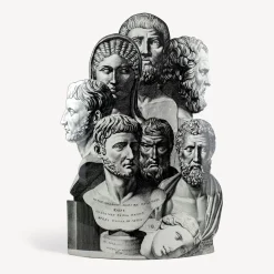 Umbrella Stands<Fornasetti Umbrella Stand Trompe L'Oeil Teste Antiche White/Black