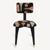 Chairs<Fornasetti Upholstered Chair Bottiglie Cocktail Black/White/Salmon