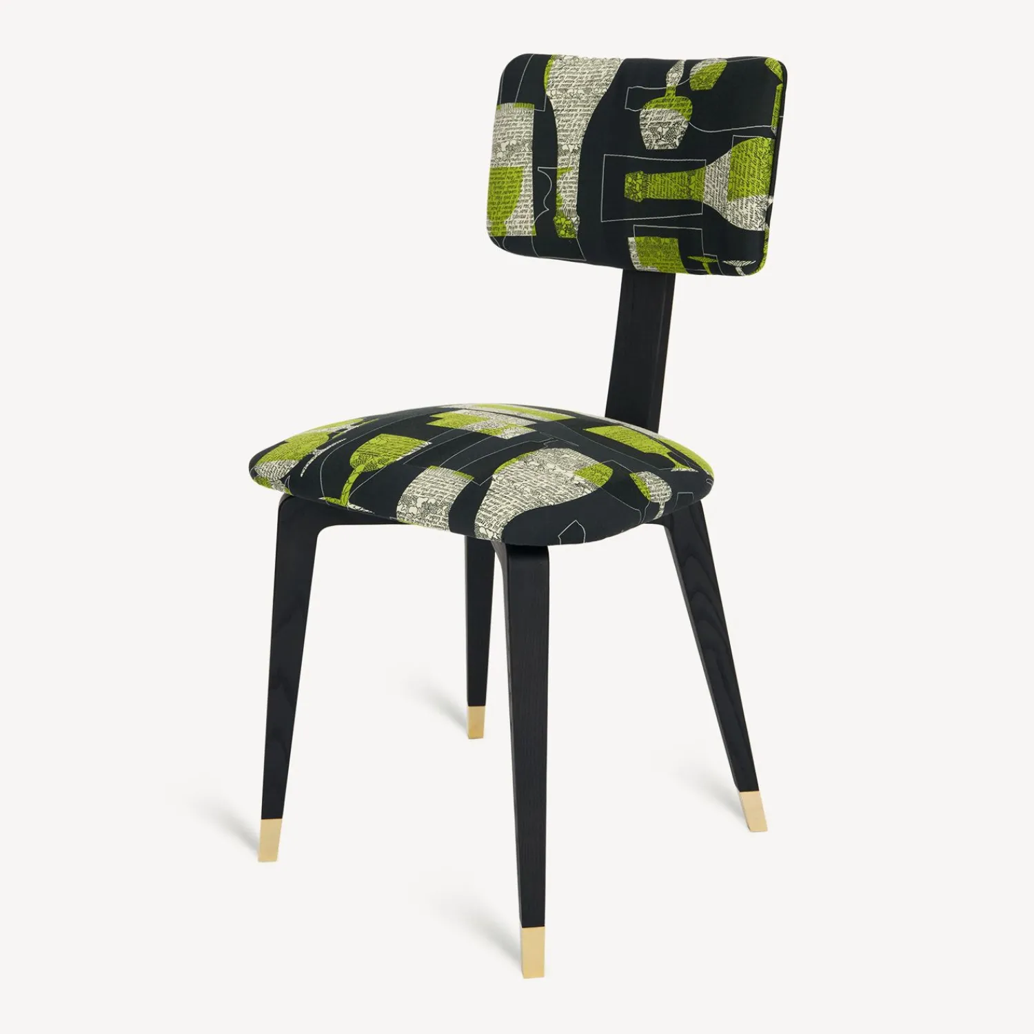 Chairs<Fornasetti Upholstered Chair Bottiglie Cocktail Black/White/Green