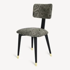 Chairs<Fornasetti Upholstered Chair Malachite Black/Gold