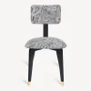 Chairs<Fornasetti Upholstered Chair Malachite White/Black