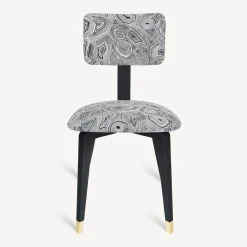 Chairs<Fornasetti Upholstered Chair Malachite White/Black