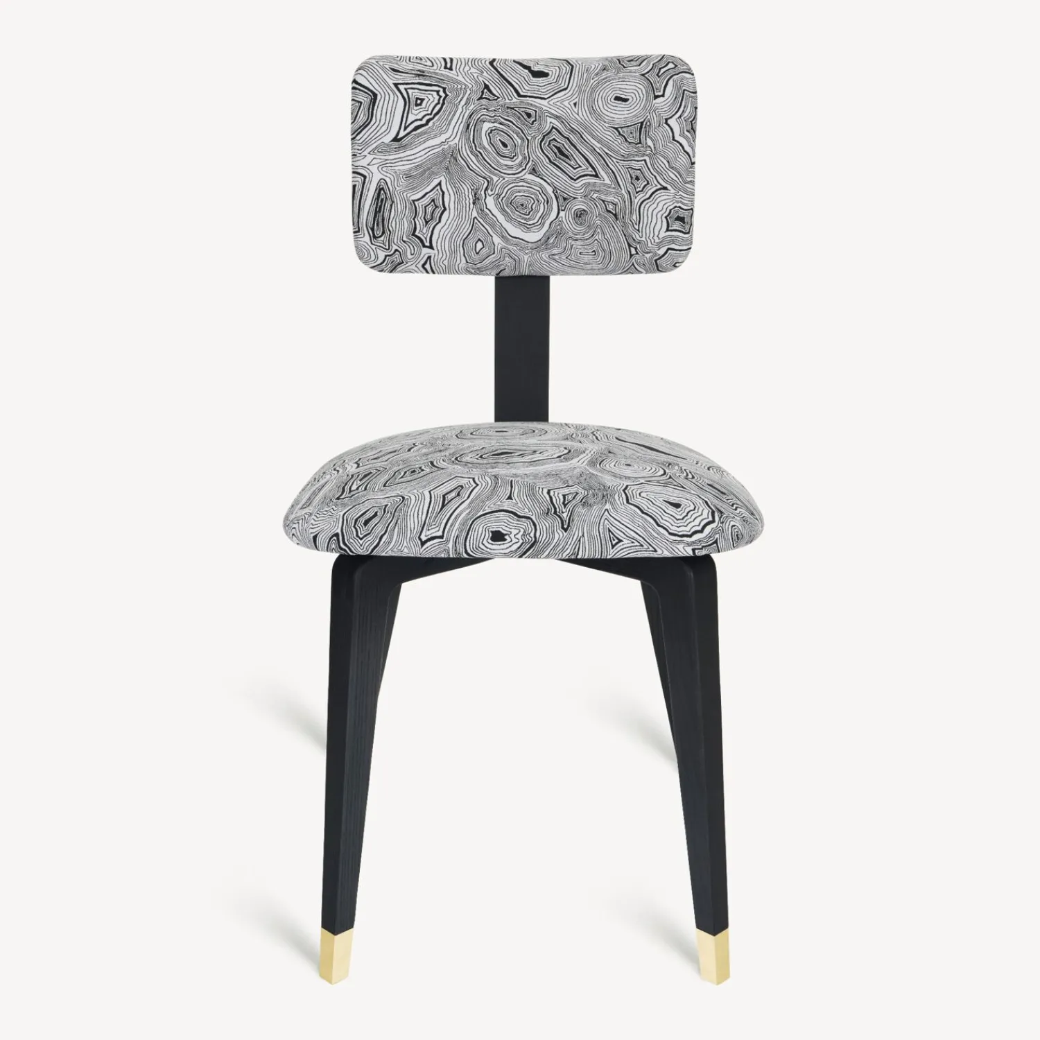 Chairs<Fornasetti Upholstered Chair Malachite White/Black