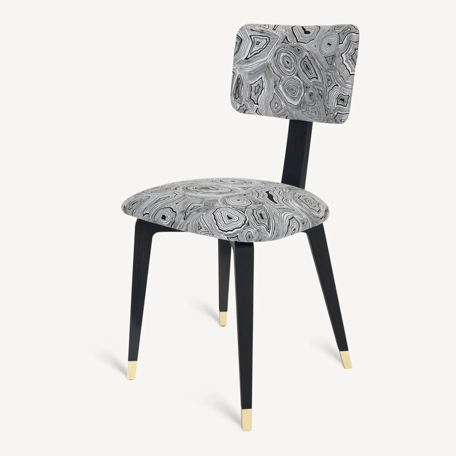 Chairs<Fornasetti Upholstered Chair Malachite White/Black