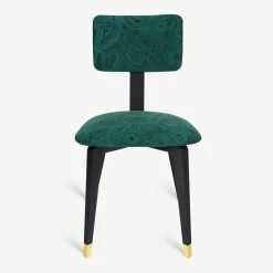 Chairs<Fornasetti Upholstered Chair Malachite Green/Black