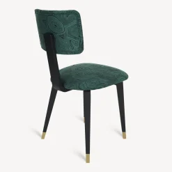 Chairs<Fornasetti Upholstered Chair Malachite Green/Black