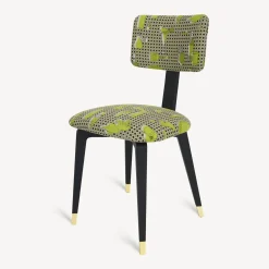 Chairs<Fornasetti Upholstered Chair Oggetti Su Cannete Black/White/Green