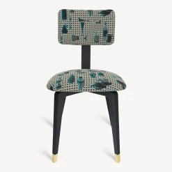 Chairs<Fornasetti Upholstered Chair Oggetti Su Cannete White/Black/Light Blue