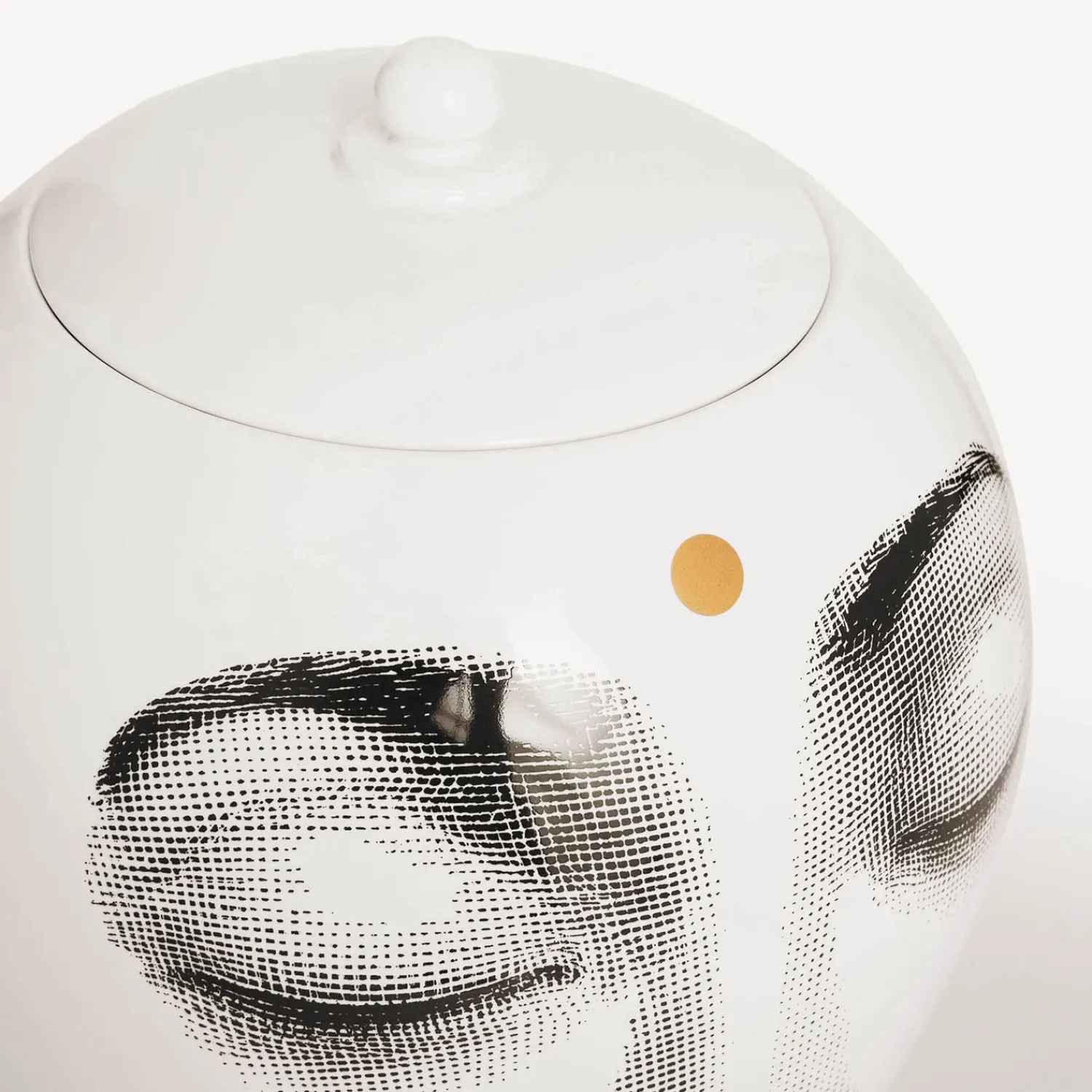 Vases<Fornasetti Vase Ajna White/Black/Gold