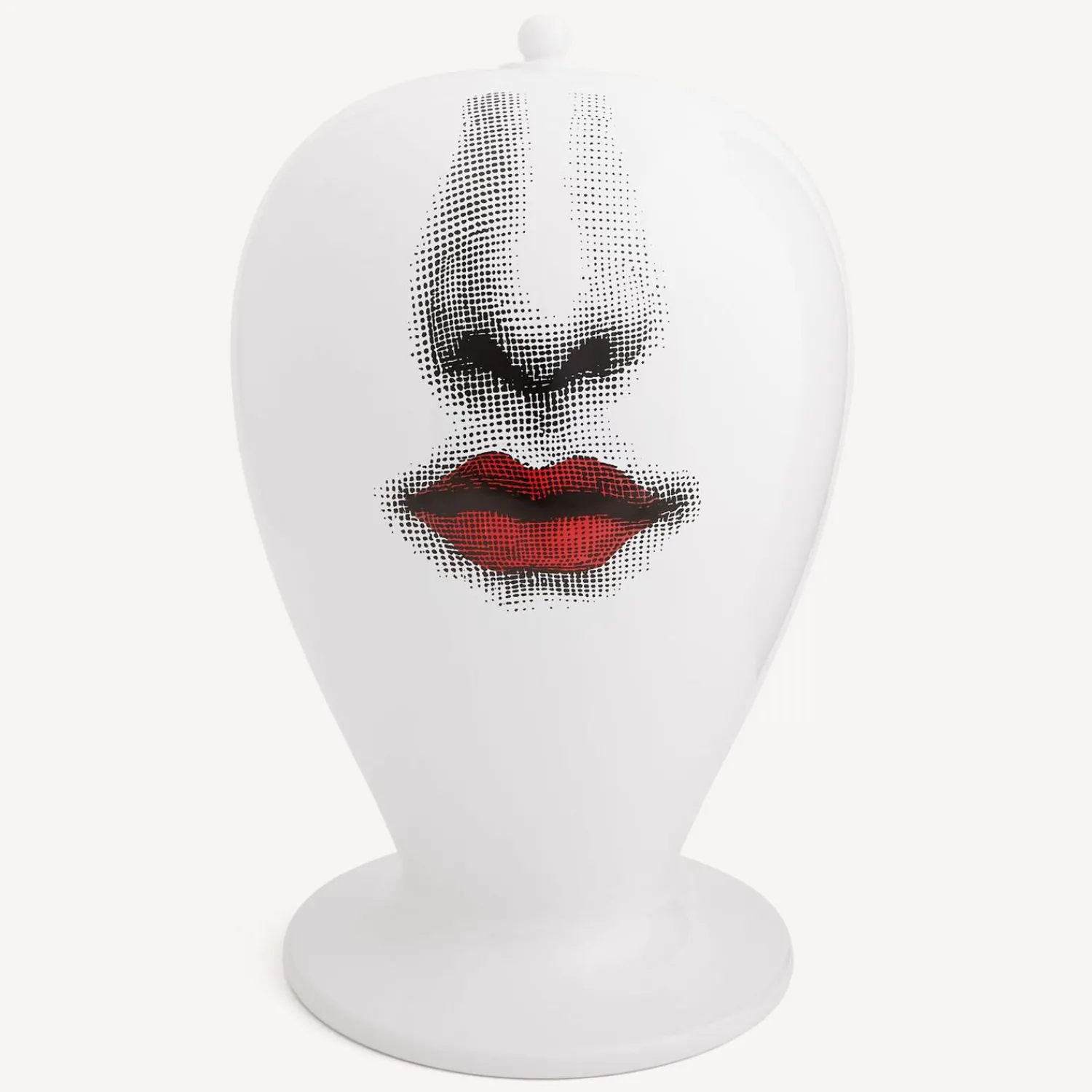 Vases<Fornasetti Vase Bacio Maxi White/Black/Red