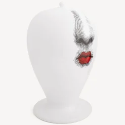 Vases<Fornasetti Vase Bacio Maxi White/Black/Red