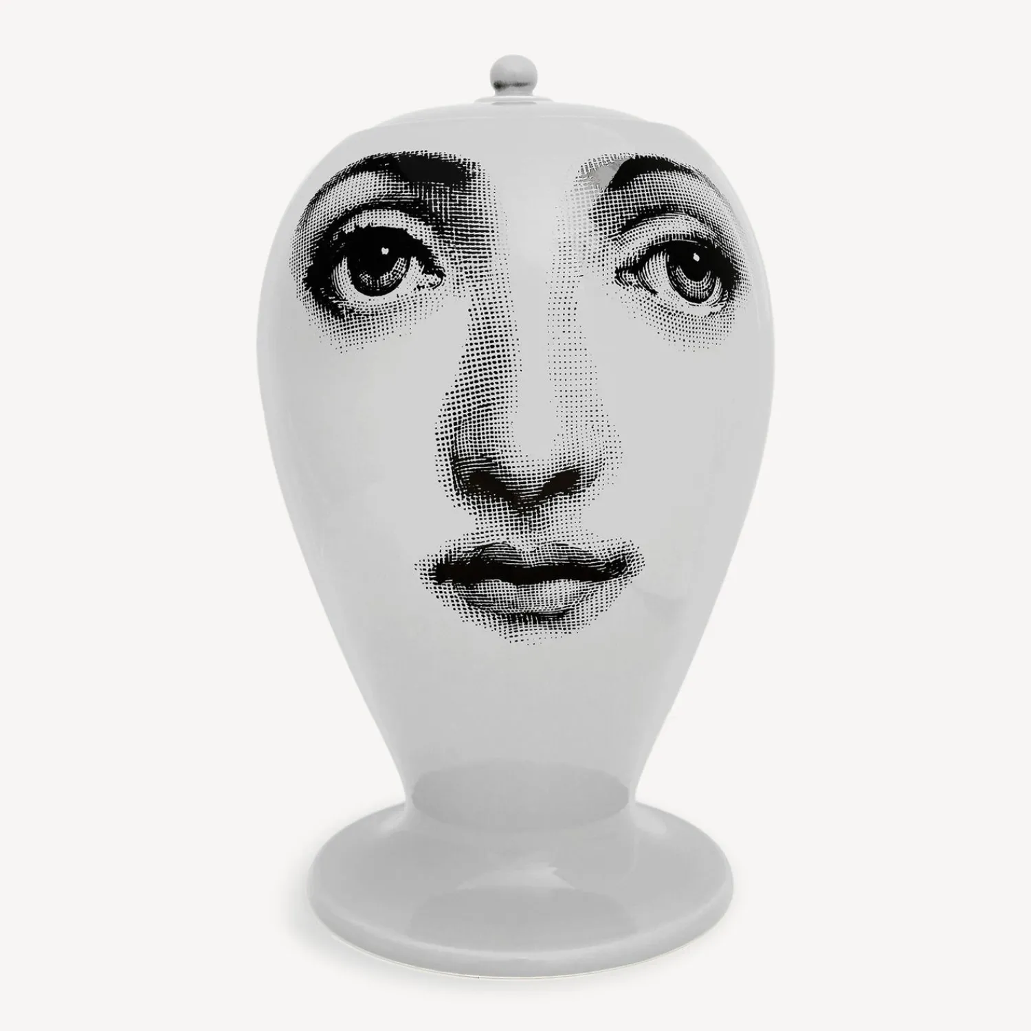 Vases<Fornasetti Vase Buongiorno/Buonanotte White/Black