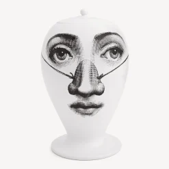 Vases<Fornasetti Vase Burlone White/Black