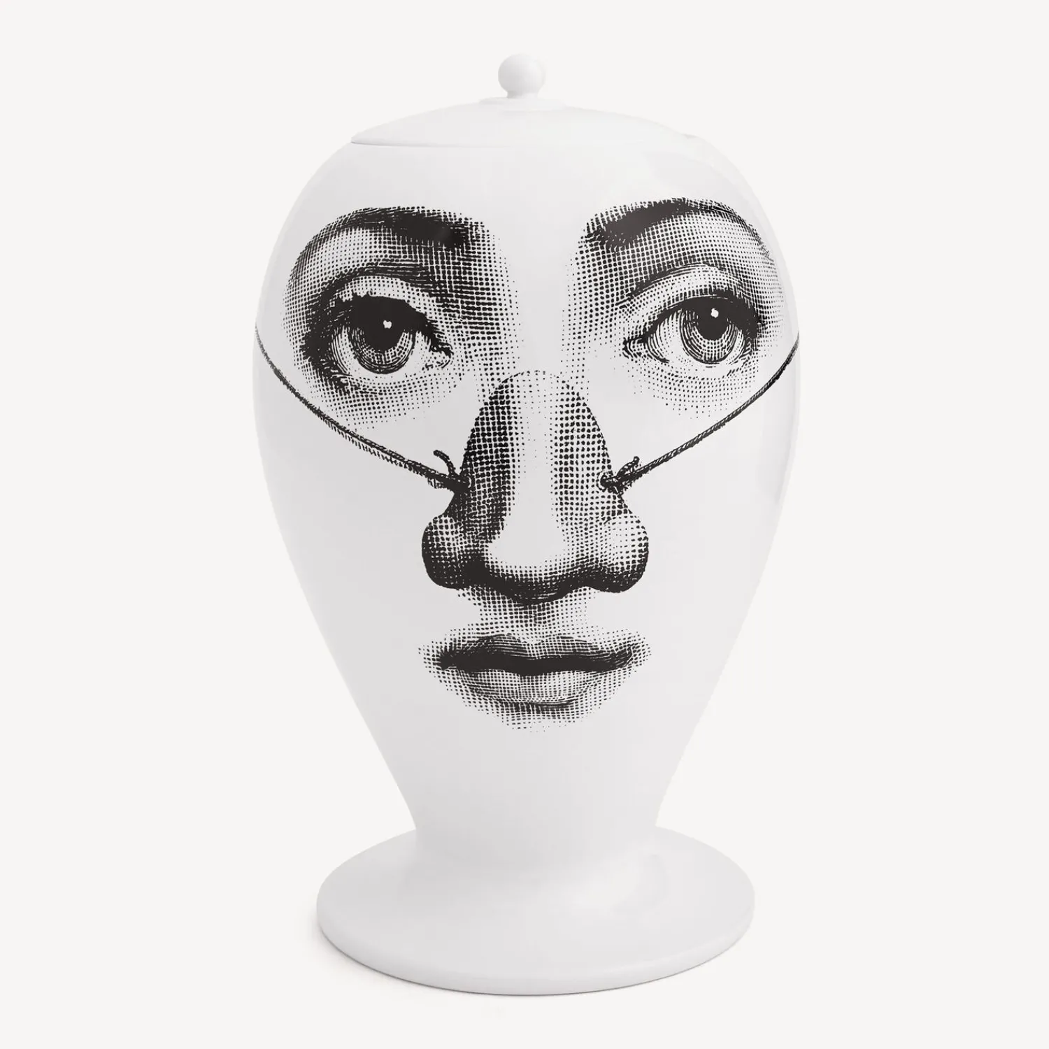 Vases<Fornasetti Vase Burlone White/Black