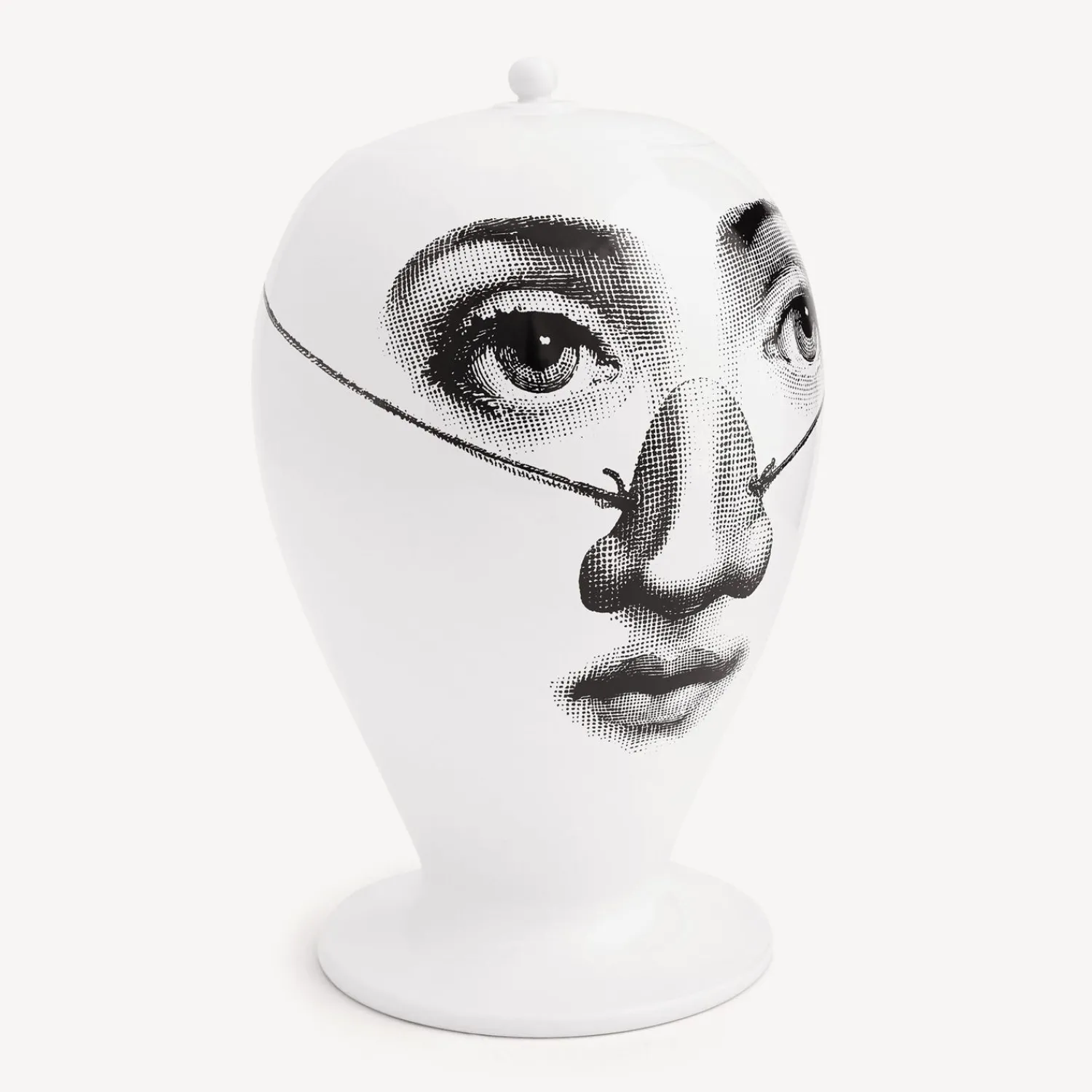 Vases<Fornasetti Vase Burlone White/Black