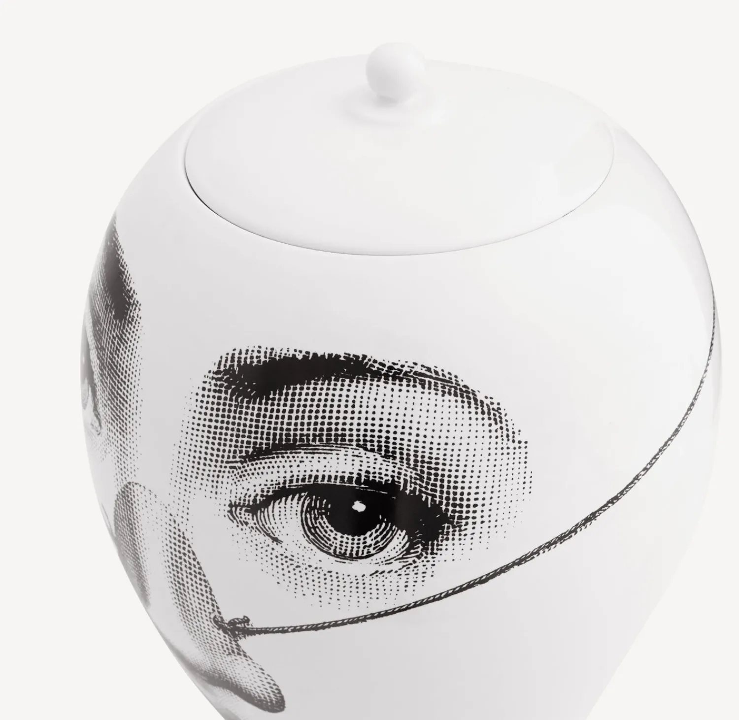 Vases<Fornasetti Vase Burlone White/Black