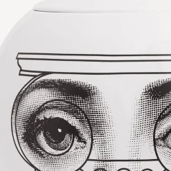 Vases<Fornasetti Vase Capitello White/Black