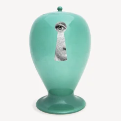 Vases<Fornasetti Vase Chiave/Serratura Green/Black