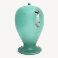 Vases<Fornasetti Vase Chiave/Serratura Green/Black