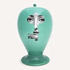 Vases<Fornasetti Vase Chiave/Serratura Green/Black