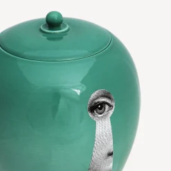 Vases<Fornasetti Vase Chiave/Serratura Green/Black