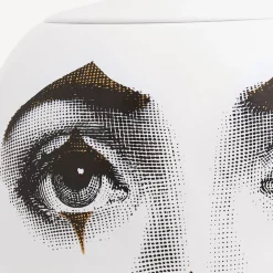 Vases<Fornasetti Vase Clown White/Black/Gold