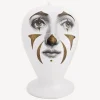 Vases<Fornasetti Vase Clown Maxi White/Black/Gold
