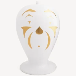 Vases<Fornasetti Vase Clown Maxi White/Black/Gold
