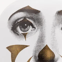 Vases<Fornasetti Vase Clown Maxi White/Black/Gold