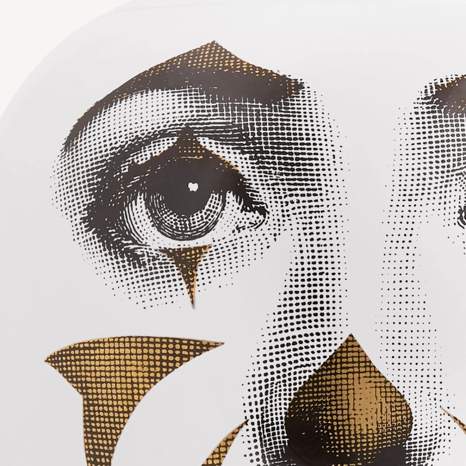 Vases<Fornasetti Vase Clown Maxi White/Black/Gold