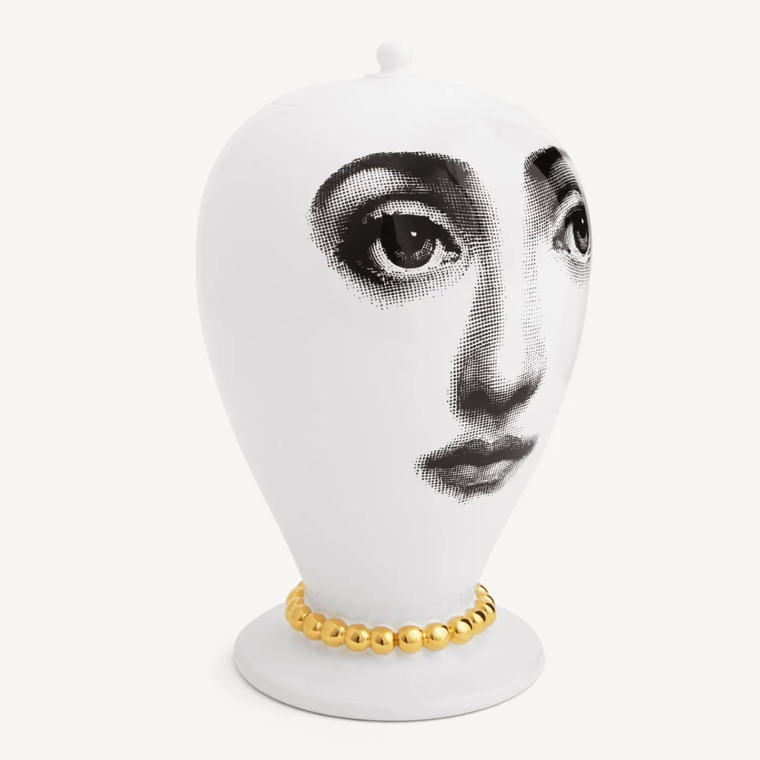 Vases<Fornasetti Vase Collana White/Black/Gold