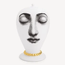 Vases<Fornasetti Vase Collana White/Black/Gold