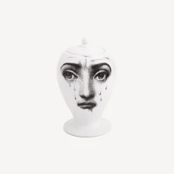 Vases<Fornasetti Vase Il Fumo Fa Male White/Black