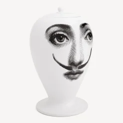 Vases<Fornasetti Vase La Femme Aux Moustaches White/Black