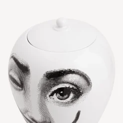 Vases<Fornasetti Vase La Femme Aux Moustaches White/Black