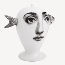 Vases<Fornasetti Vase Pesce White/Black