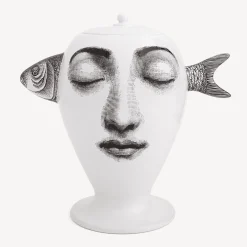 Vases<Fornasetti Vase Pesce White/Black